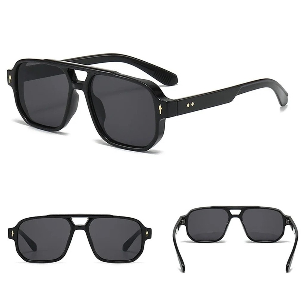 Trendy Black Aviator Sunglasses Women Square Frame Oversized Designer Style 2026 - Picture 3 of 11